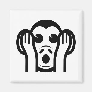 Imã 3 Macacos Sábios Kikazaru 聞 か ざ る Ouvem NO Mau Emo