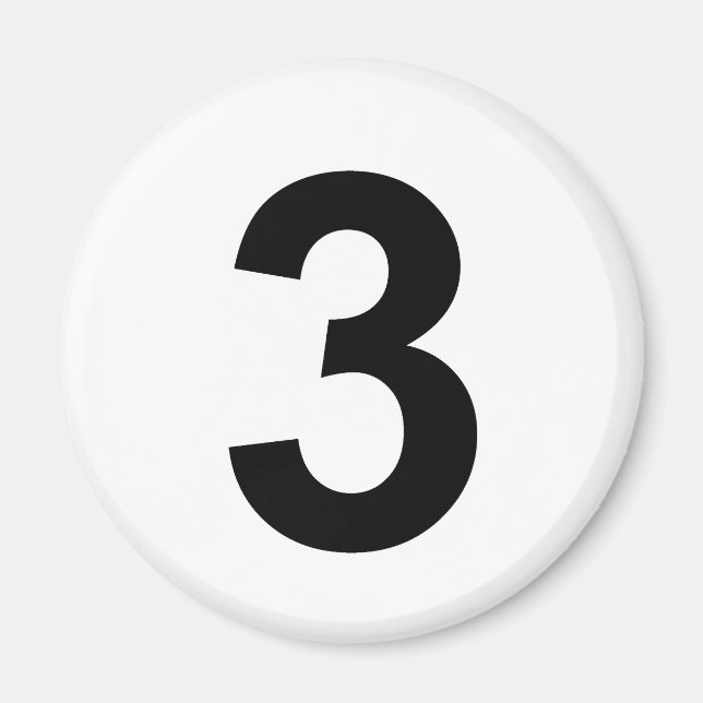 Imã 3 - número três (Frente)
