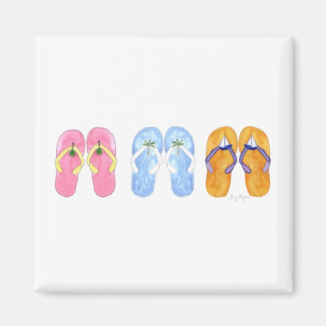 Imã 3 pares de ímã "Flip-Flops" (Frente)
