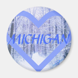 IMÃ 3MICHIGAN WINTER PERIHEART MAGNET