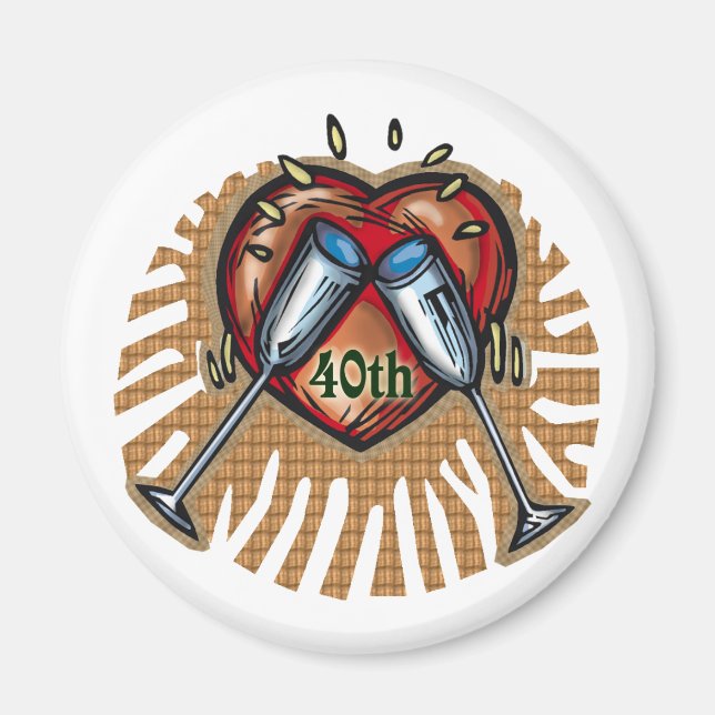 Imã 40º aniversário de casamento (Frente)