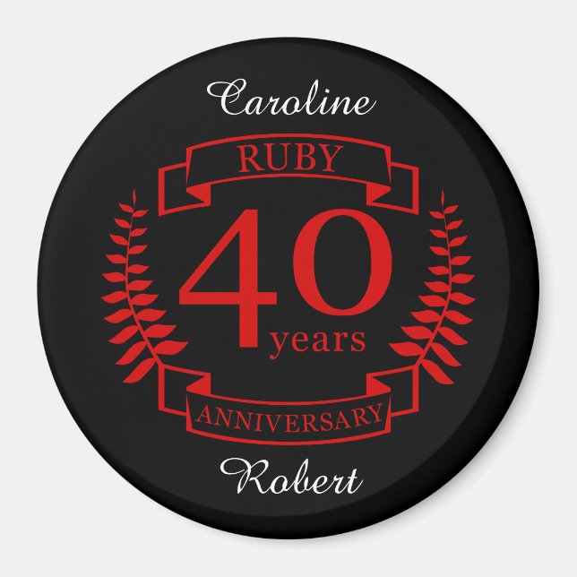 Imã 40. ª Nalização ANNIVERSARY RUBY (Frente)