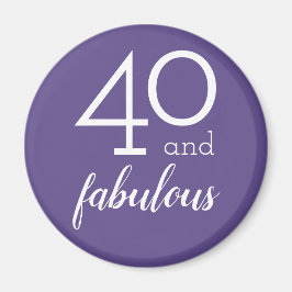 Imã 40 e Fabuloso | Tipografia Violeta e Branca