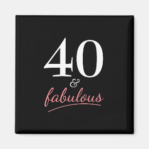 Imã 40 e ímã fabuloso do aniversário