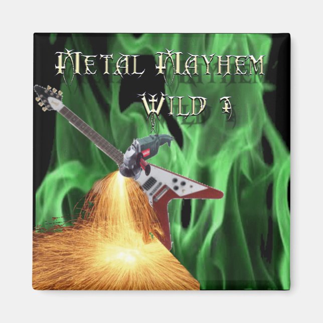 Imã 40 Rock Metal Mayhem Mostra Magnet (Frente)