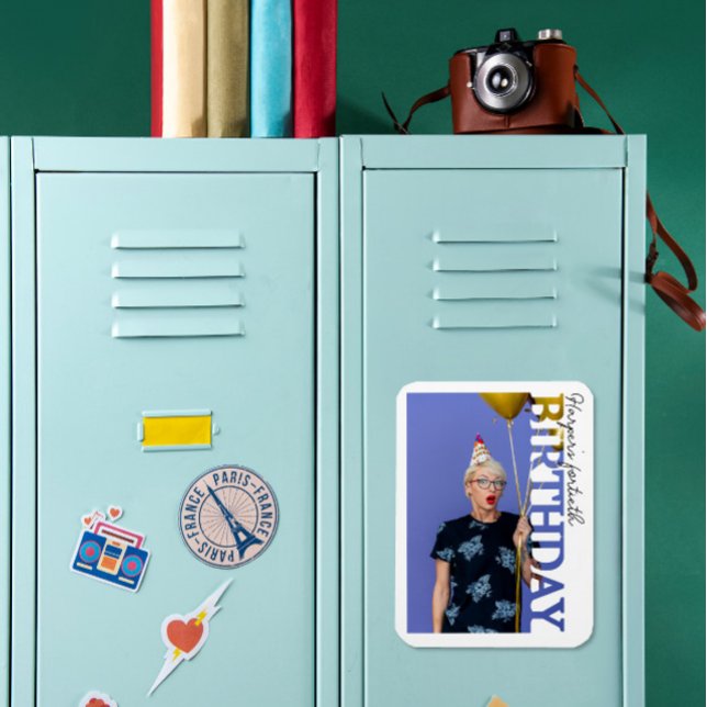 Ímã 40th Birthday Photo college Party  (Criador carregado)