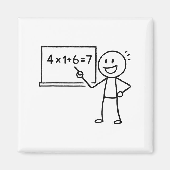 Imã 41 67 Meme 41 67 Engraçado Professor de Matemática (Frente)