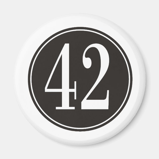 Imã 42 Círculo Preto (Frente)