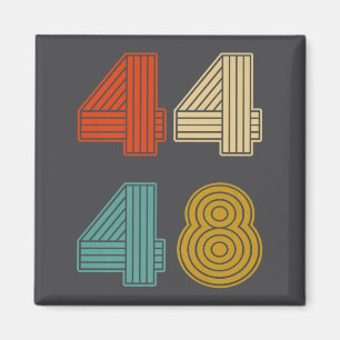 Imã 44 48 Obama 2028 Presidente Retro Vintage Premium