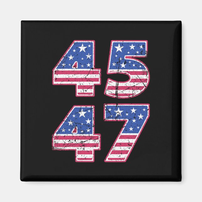 Imã 45 47 Presidente Patriótico Trump Duas Vezes Numa  (Frente)