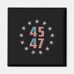 Imã 45 47 Presidente Retro Vintage Usa Flag 2024 Presi