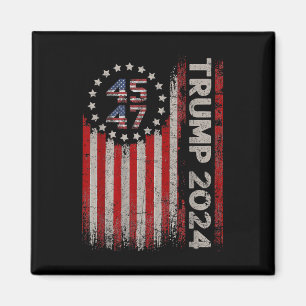 Imã 45 47 Trump 2025 American Flag