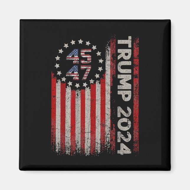 Imã 45 47 Trump 2025 American Flag (Frente)