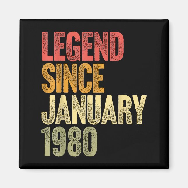 Imã 46 Year Old Legend Since January 1980 Retro 46th B (Frente)