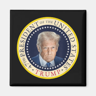 Imã 47º Presidente Trump Retrato Oficial Seal 4º de