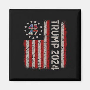 Imã 47 Trump 2024 American Flag (no verso)