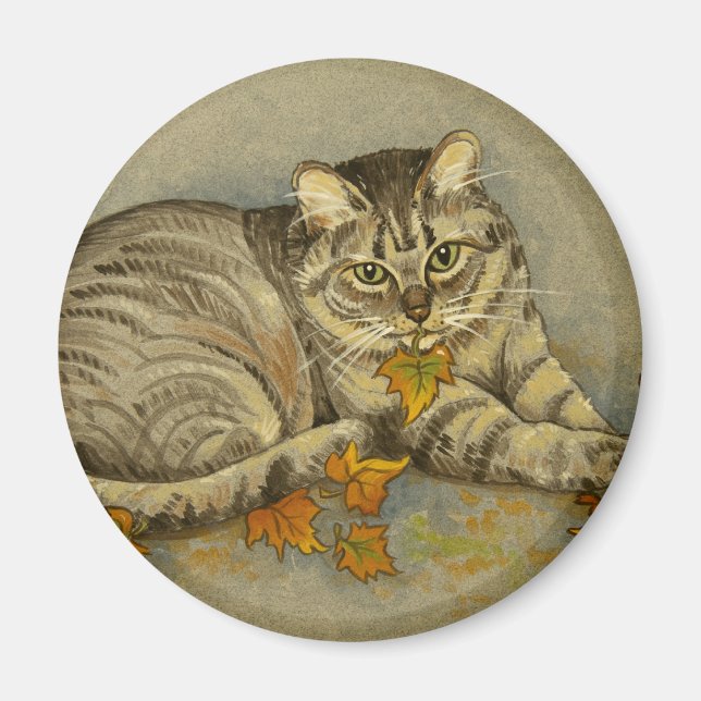 Imã 4872 Autumn Cat Magnet (Frente)