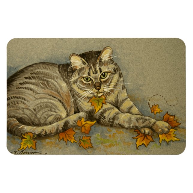 Ímã 4872 Autumn Cat Magnet (Horizontal)