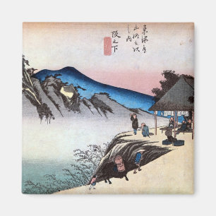 Imã 49. 坂 下 宿, 広 Sakashita-juku, Hiroshige, Ukiyo-e
