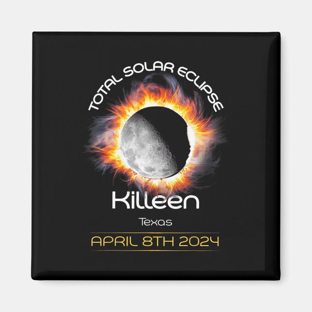 Imã 4.08.24 Eclipse Solar Total 2024 Killeen Texas (Frente)