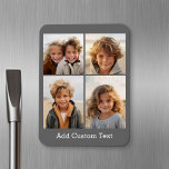 Ímã 4 Colagem de fotos - você pode mudar a cor de fund<br><div class="desc">Use suas fotos do Instagram quadradas para obter os melhores resultados! PARA ALTERAR O PLANO DE FUNDO - clique na área de personalização ou design avançada e escolha uma cor no selecionador de cores. Adicione suas fotos e instantâneos favoritos a esta fita de filme para obter um detentor de memória...</div>