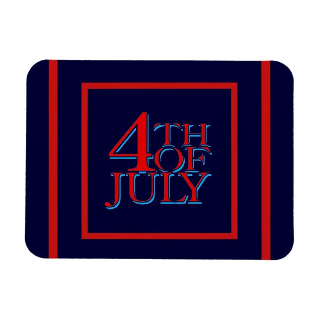 Ímã 4 de julho - (Horizontal)
