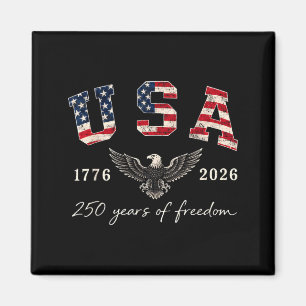 Imã 4 de Julho 250º Aniversário EUA 250 Anos Bandeira