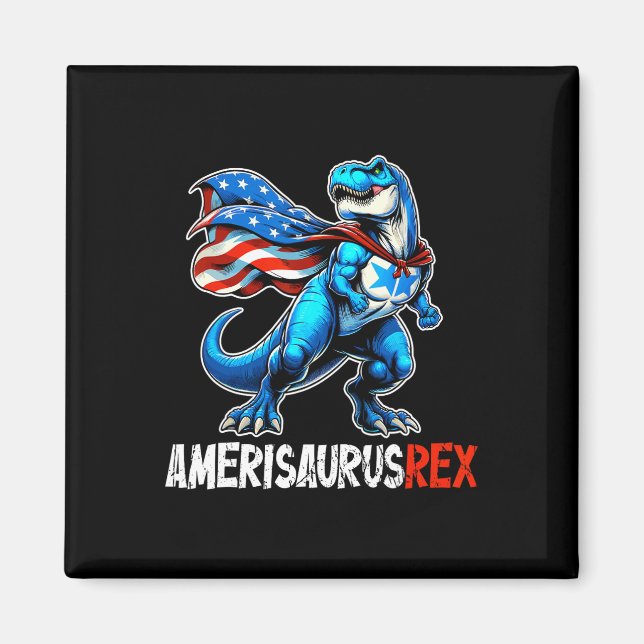 Imã 4 De Julho Amerisaurus T Rex Engraçado  (Frente)