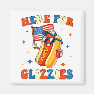 Imã 4 De Julho Aqui Para Glizzies Cachorro-Quente Patr