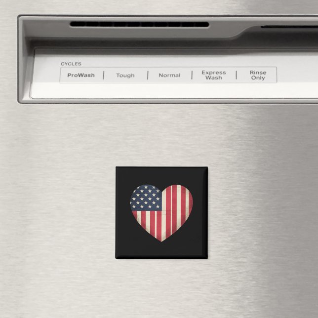 Imã 4 de julho Bandeira Americana Patriótica USA Star  (In Situ (Dishwasher))