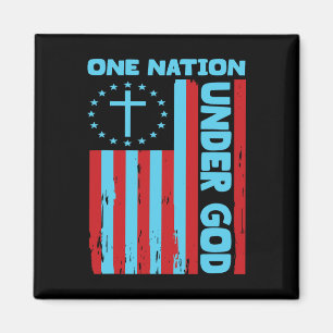 Imã 4 De Julho Bandeira Cristã Patriótica One Nation U