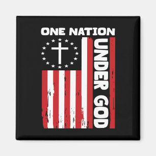 Imã 4 De Julho Bandeira Cristã Patriótica One Nation U