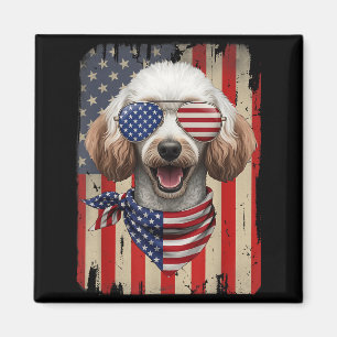 Imã 4 De Julho Cachorro Odle Aaamerican Bandeira Usa P