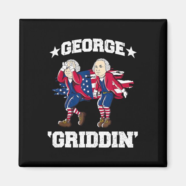 Imã 4 de Julho George Washington Griddy George Griddi (Frente)