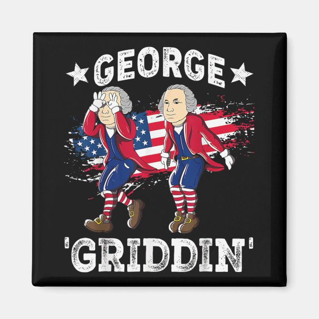 Imã 4 de Julho George Washington Griddy George Griddi (Frente)