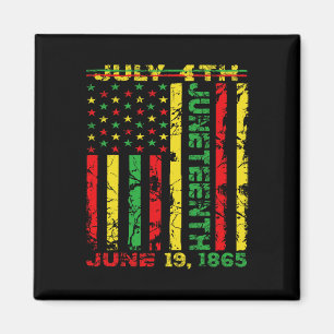 Imã 4 de Julho Juneteenth 1865 Bandeira Americana dos