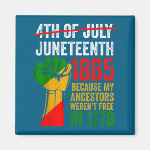 Imã 4 de julho juneteenth 1865 para homens mulheres -