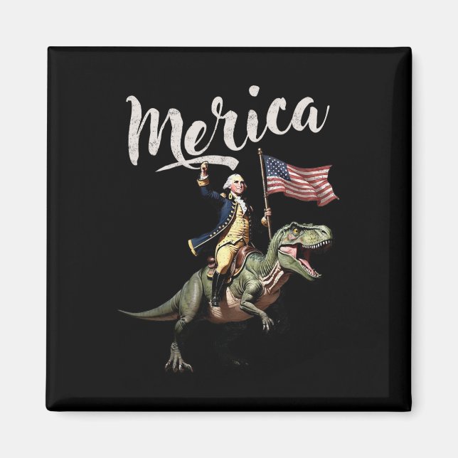 Imã 4 De Julho Merica George Washington Dirigindo Um D (Frente)