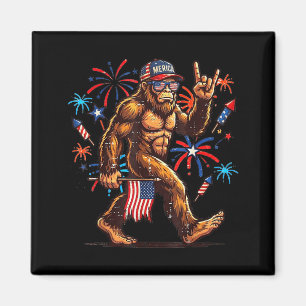 Imã 4 de julho patriótico americano pé grande sasquatc