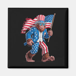 Imã 4 De Julho Patriótico Americano Sasquatch U