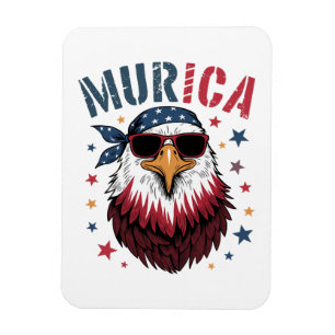 Ímã 4 de Julho Patriótico Engraçado Águia EUA