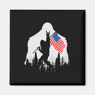 Imã 4 De Julho Shirt Bigfoot Sasquatch Usa American F