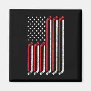 Imã 4 De Julho Stick Usa Flag Hockey Patriótico