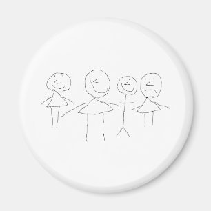 Imã 4 figuras de palitos