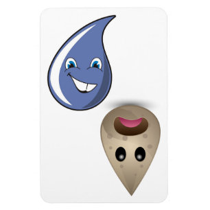 Ímã 4" x 6" limpam/gotas de água sujos nenhum texto