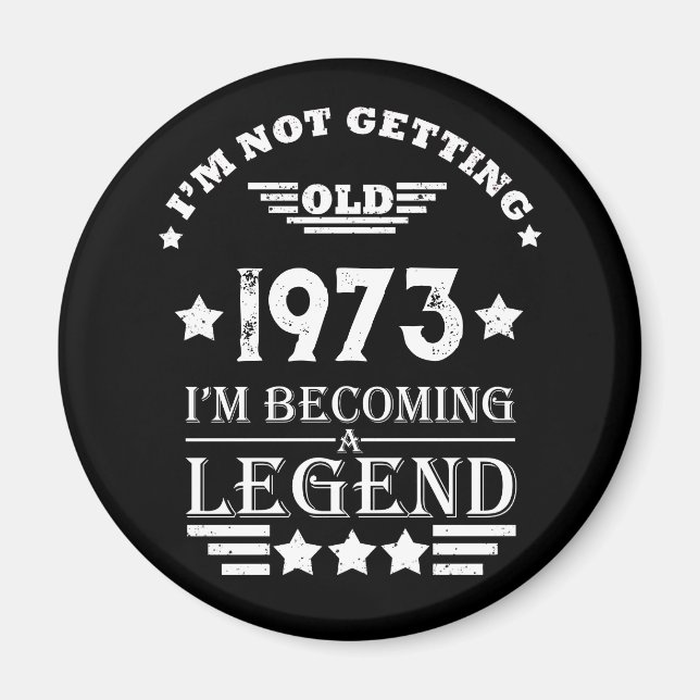 Imã 50ª festa de aniversário personalizada (Frente)