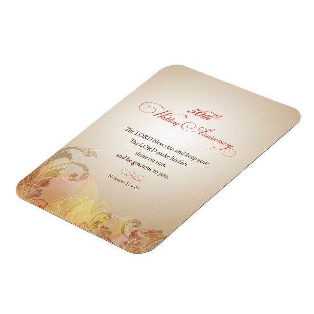 Ímã 50º aniversário de casamento, Lord Bless e Keep (Left Side)