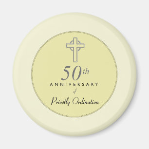 Imã 50º aniversário do padre com cruz embutida