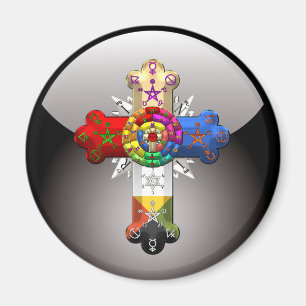 Imã [500] Cruz rosado (Croix cor-de-rosa)