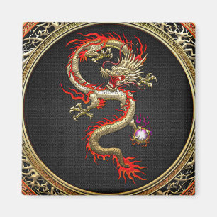 Imã [500] Dragão chinês Ouro Fucanglong